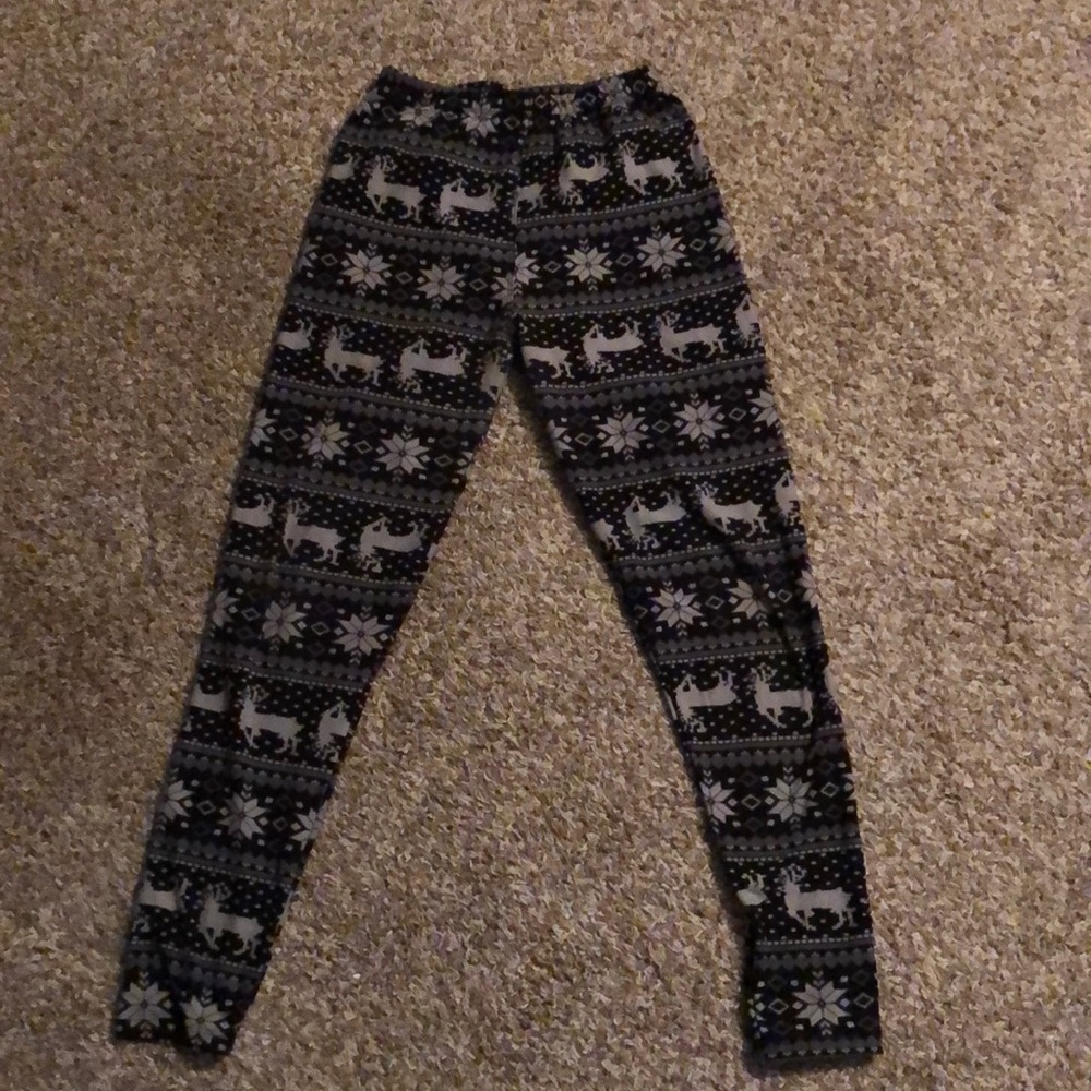 Leggings with winter pattern